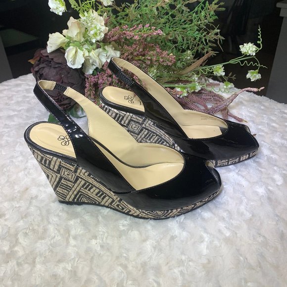 J. Renee Neely Slingback Wedge 8W NWT - Picture 4 of 9